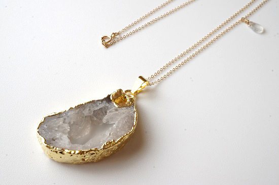druzy agate・necklace