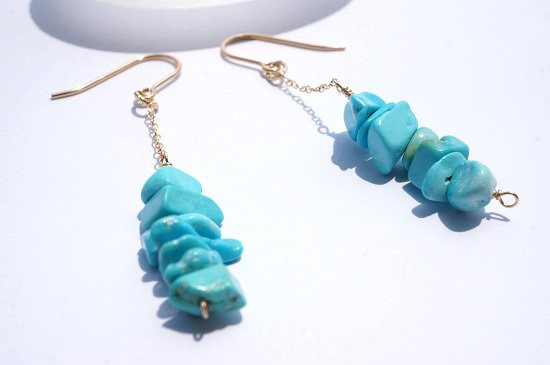 sleeping beauty・long pierced earrings